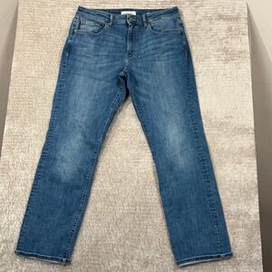 WARP WEFT ORD CHICAGO‎ Straight Tortoise Denim Jeans 33x32